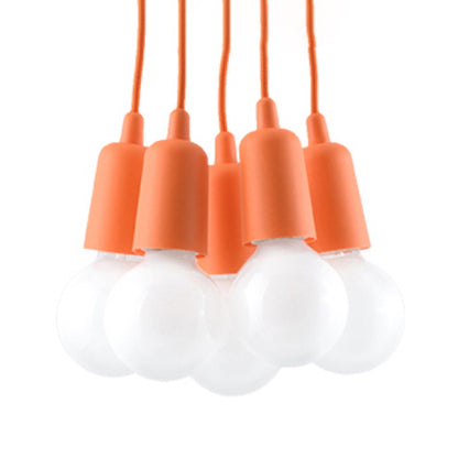 Pendant lamp DIEGO 5 orange – minimalist Scandinavian pendant light