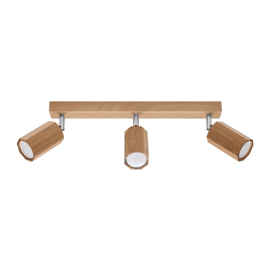 Ceiling lamp ZEKE 3 oak – modern Scandinavian ceiling lamp