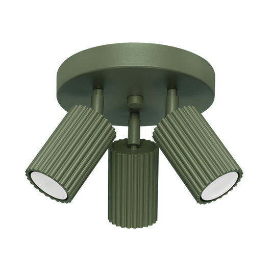 Ceiling lamp KARBON 3P olive green – modern Scandinavian ceiling lamp