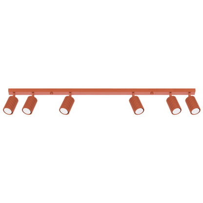 Ceiling lamp KARBON 6L red ochre – modern Scandinavian ceiling lamp