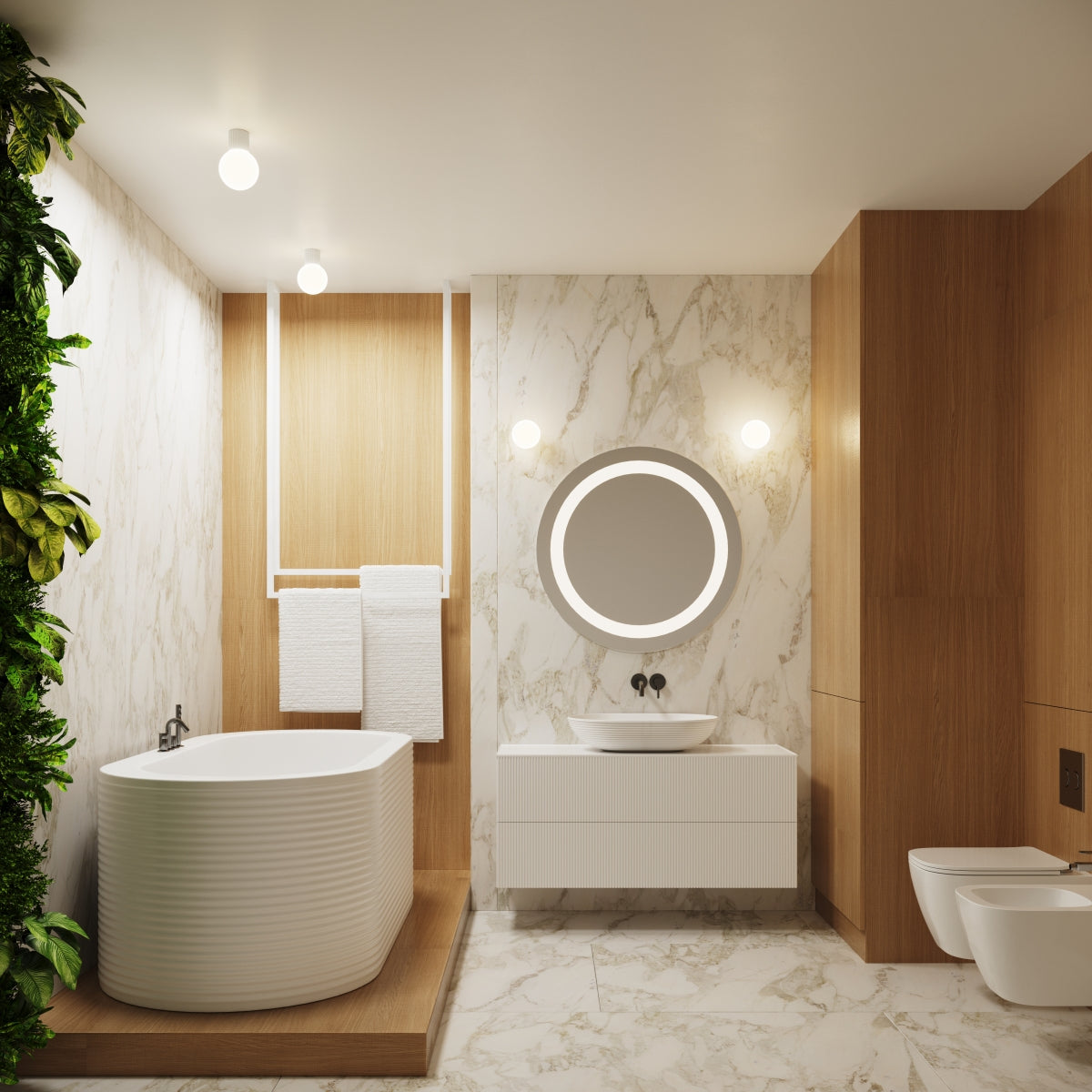 Ceiling lamp HALO white IP44 – modern Scandinavian ceiling fixture