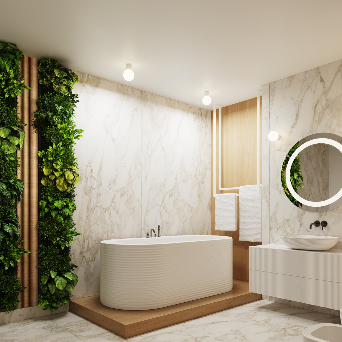 Ceiling lamp HALO white IP44 – modern Scandinavian ceiling fixture