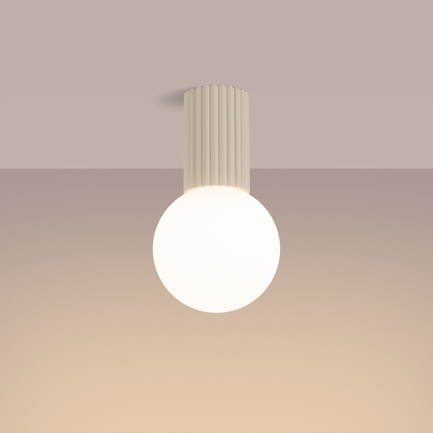 Ceiling lamp HALO beige IP44 – modern Scandinavian ceiling fixture