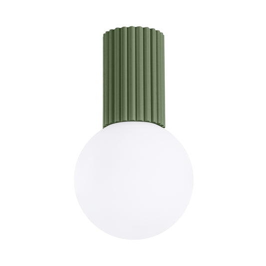 Ceiling lamp HALO olive green IP44 – minimalist Nordic ceiling light