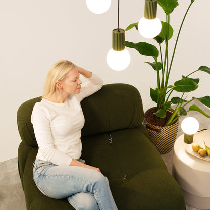 Ceiling lamp HALO olive green IP44 – minimalist Nordic ceiling light