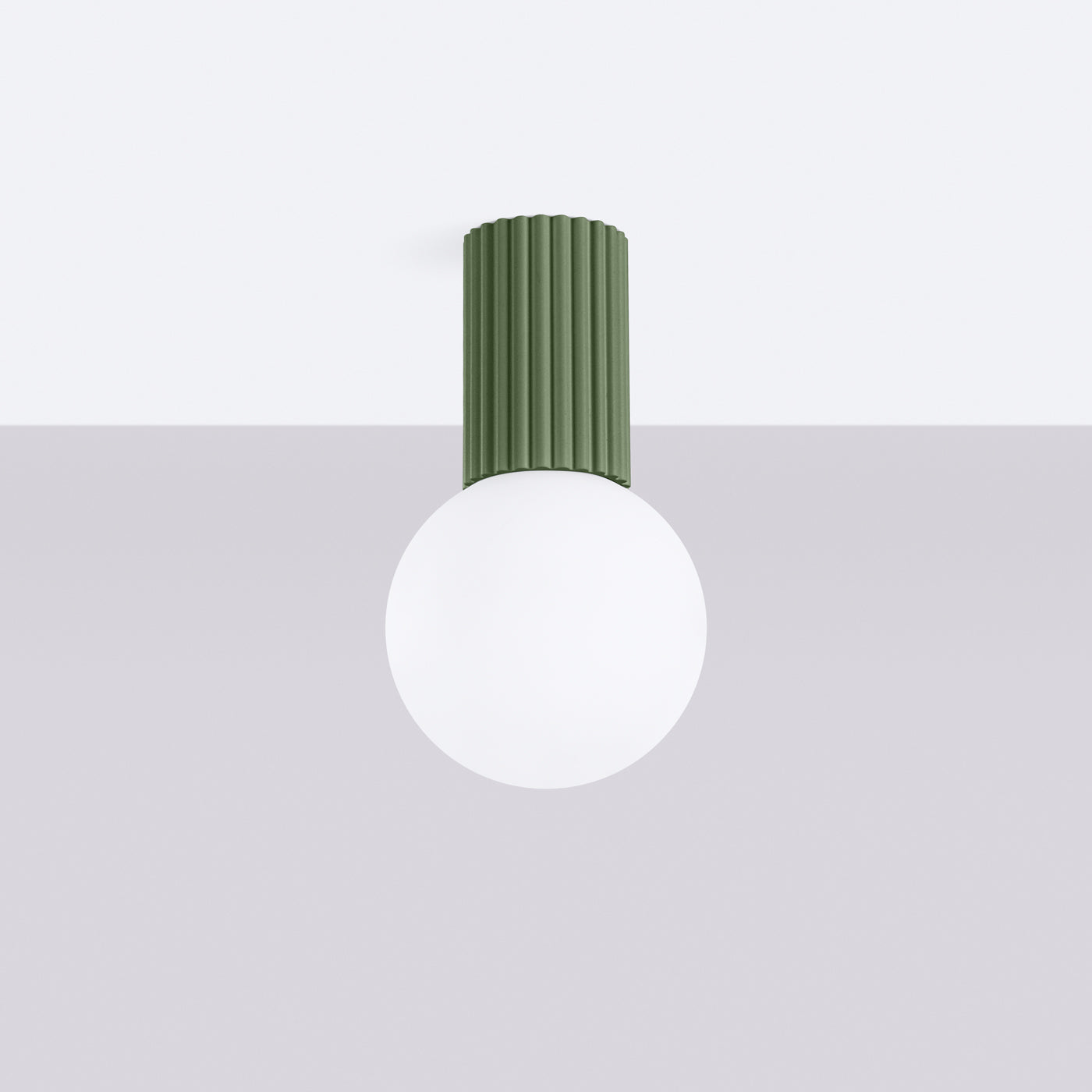 Ceiling lamp HALO olive green IP44 – minimalist Nordic ceiling light
