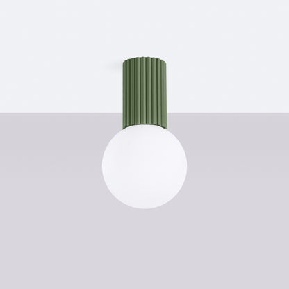 Ceiling lamp HALO olive green IP44 – minimalist Nordic ceiling light