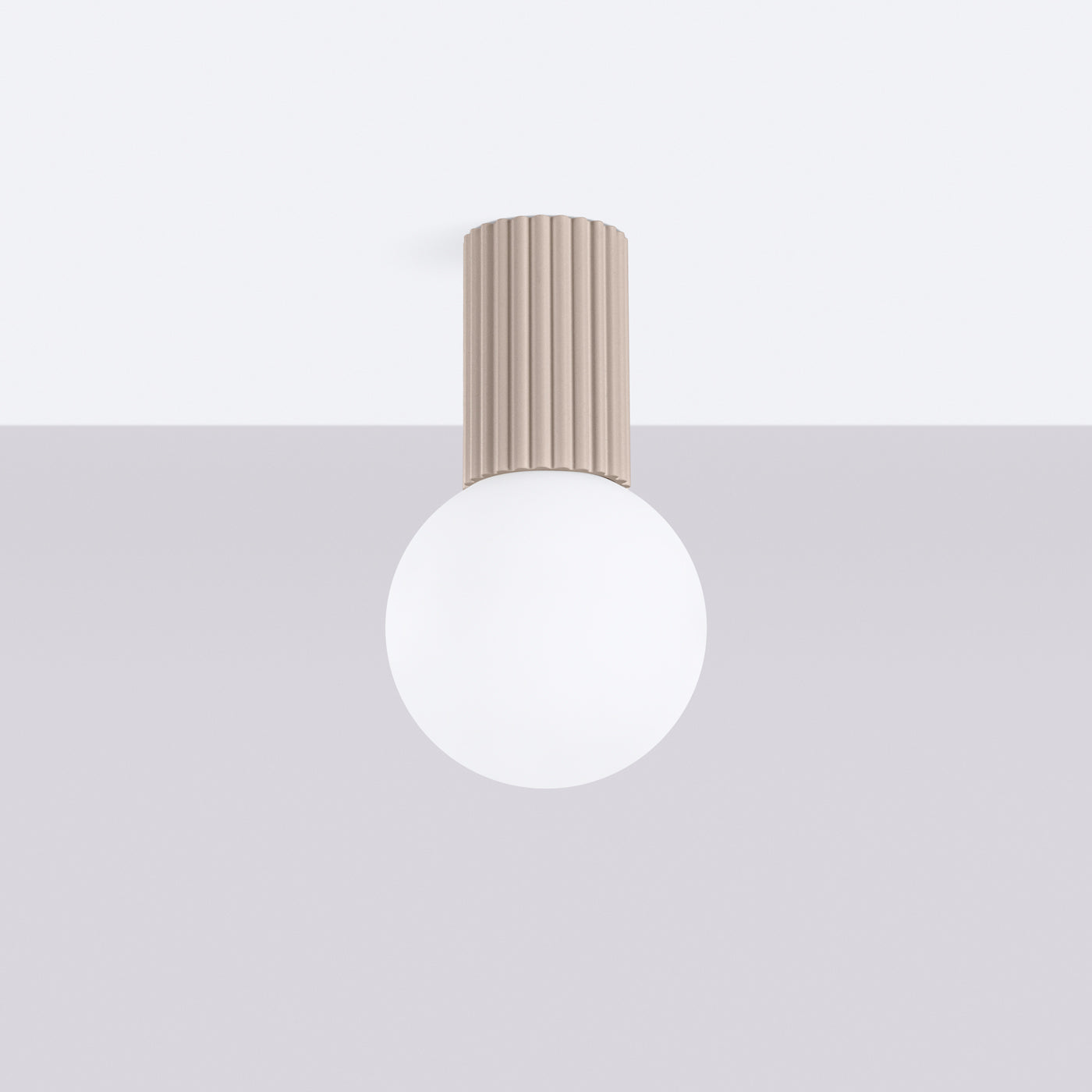 Ceiling lamp HALO taupe IP44 – modern Scandinavian ceiling fixture