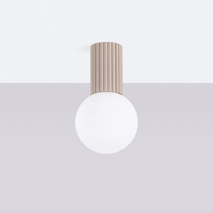 Ceiling lamp HALO taupe IP44 – modern Scandinavian ceiling fixture