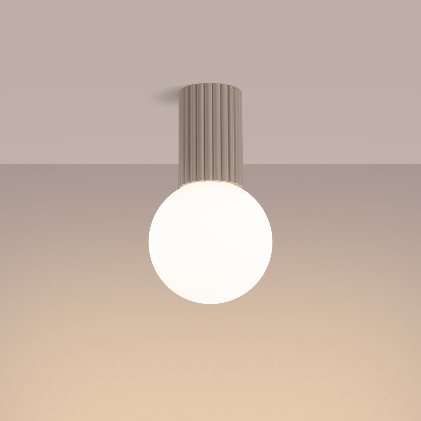 Ceiling lamp HALO taupe IP44 – modern Scandinavian ceiling fixture
