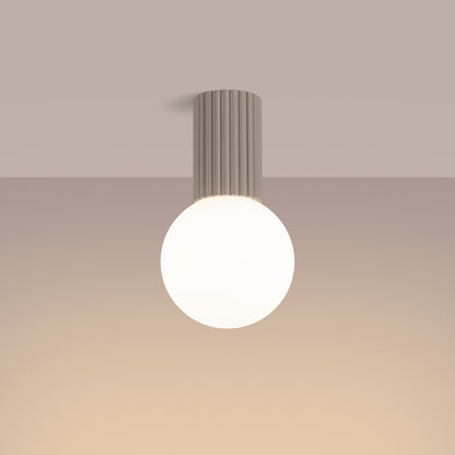 Ceiling lamp HALO taupe IP44 – modern Scandinavian ceiling fixture
